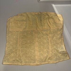 Yellow eyelet tube top Princess Polly